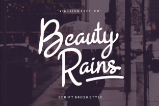 Beauty Rains: A Natural Brush Font for Creative Expression