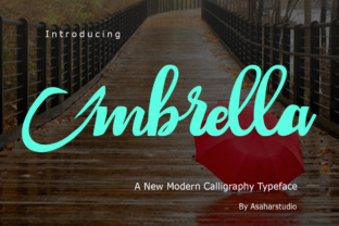 Umbrella: A Dancing Calligraphy Typeface for Elegant Design